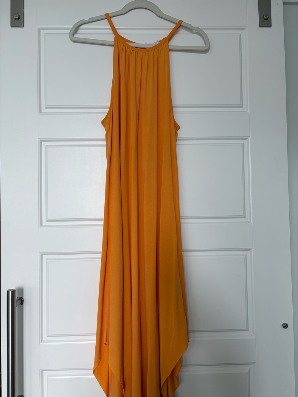 Double Zero Orange Halter Maxi Dress